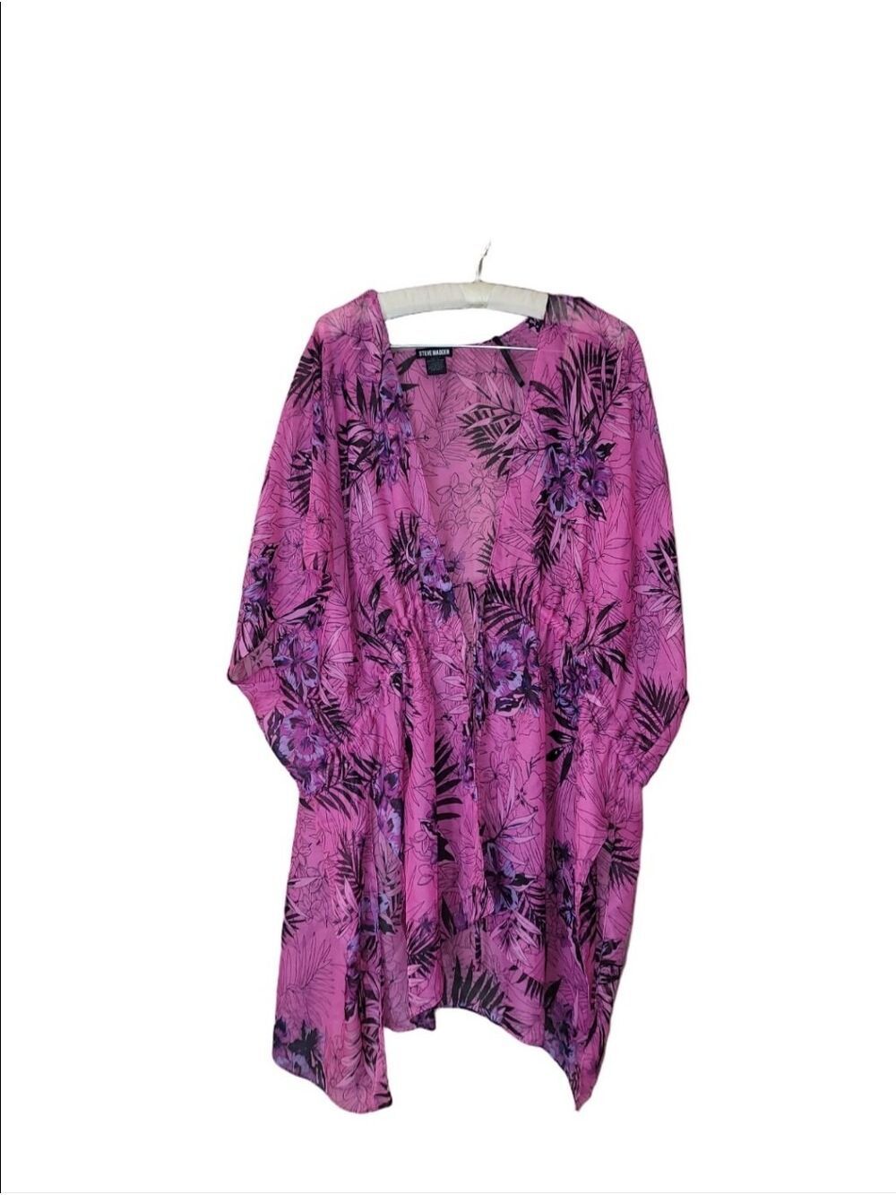 Steve Madden Tropical Coverup Swimsuit Coverup. Poncho O/S